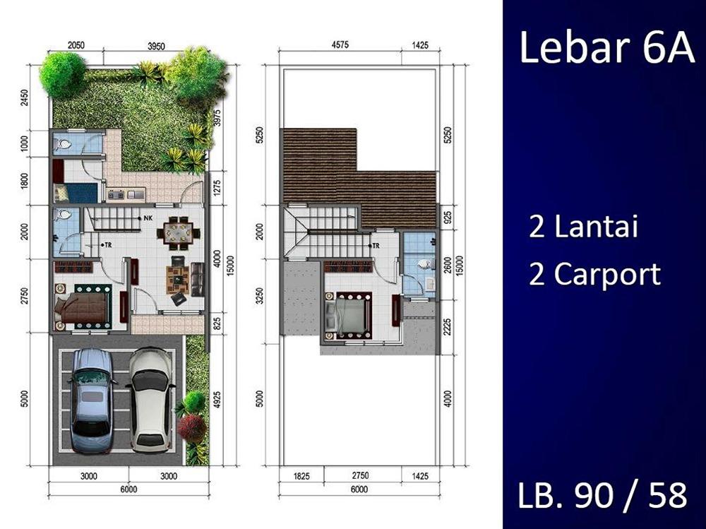 Rumah 2lt 6x15 90m Type 2KT Cluster Mississippi JGC Cakung - 1