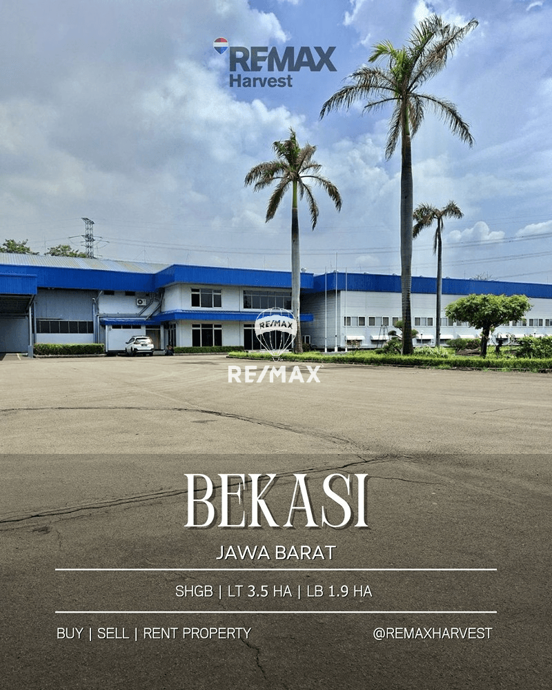 DISEWAKAN CEPAT PABRIK DAN GUDANG ZONA INDUSTRI DI BEKASI JAWA BARAT